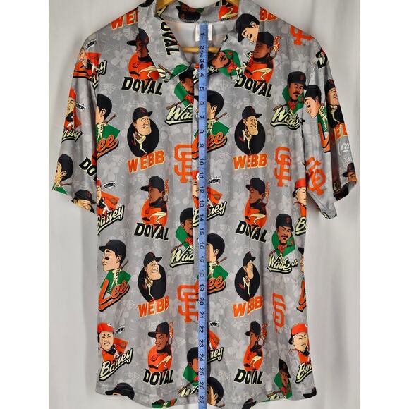 GIANTS MLB MEN'S SHORT-SLEEVE BUTTON-UP TEAM SHIRT SIZE MEDIUM - Picture 5 of 8